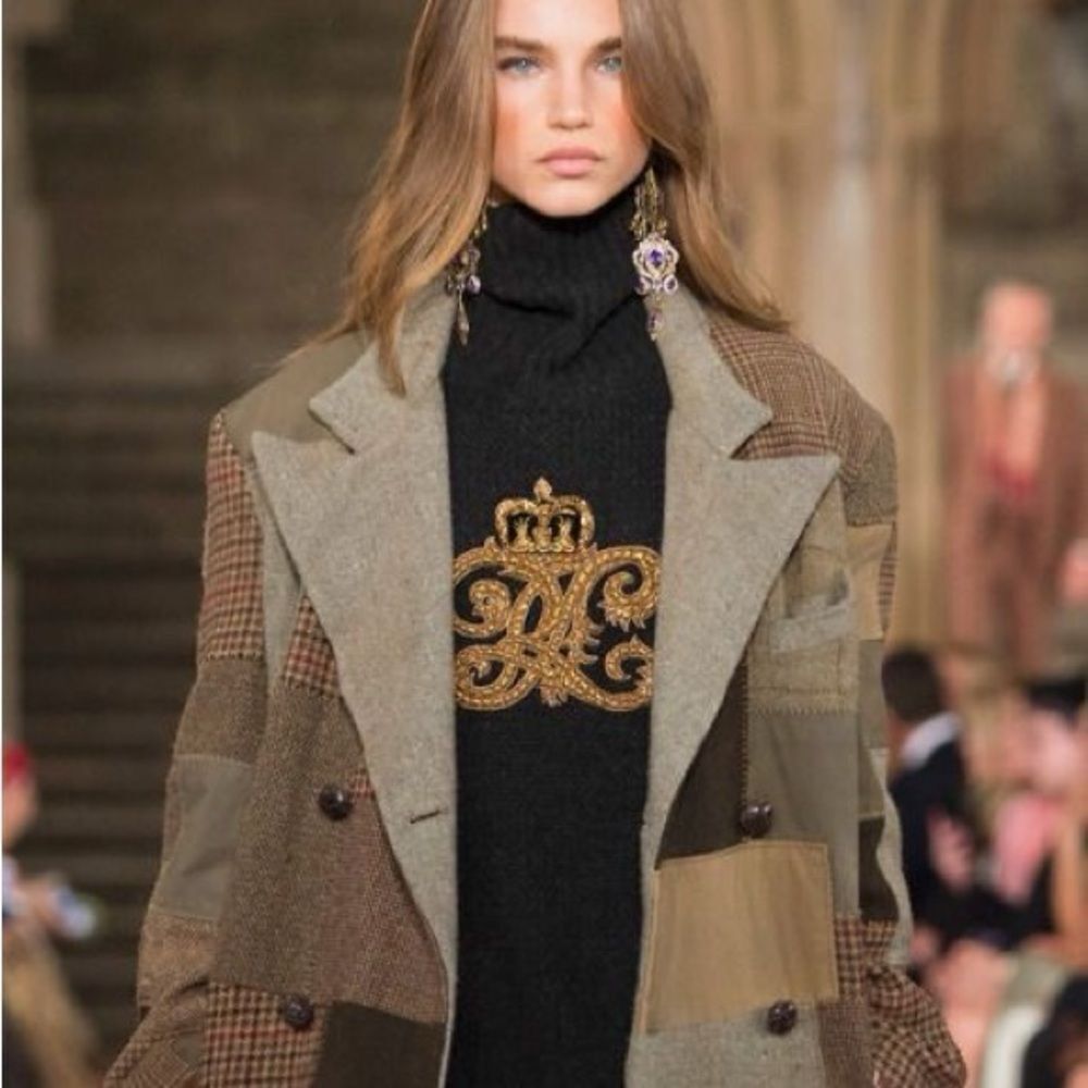 Ralph Lauren 50th Anniversary Collection Fall ‘18 Antiqued Sydney Patchwork Coat - Picture 15 of 17